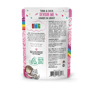 B.F.F. OMG Gravy Tuna & Duck Devour Me Wet Cat Food Pouch - Image 2