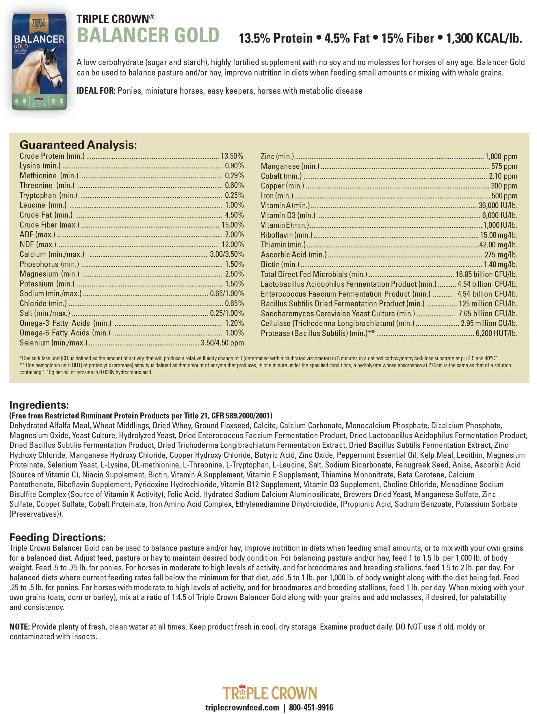Triple Crown Balancer Gold Horse Feed - Image 3