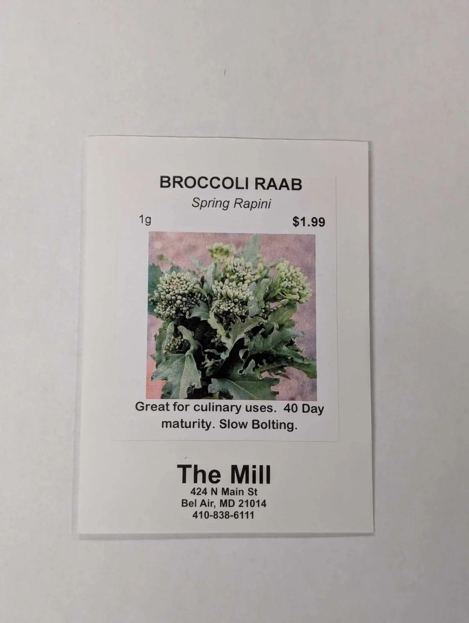 Broccoli Raab Spring Rapini Vegetable Seeds