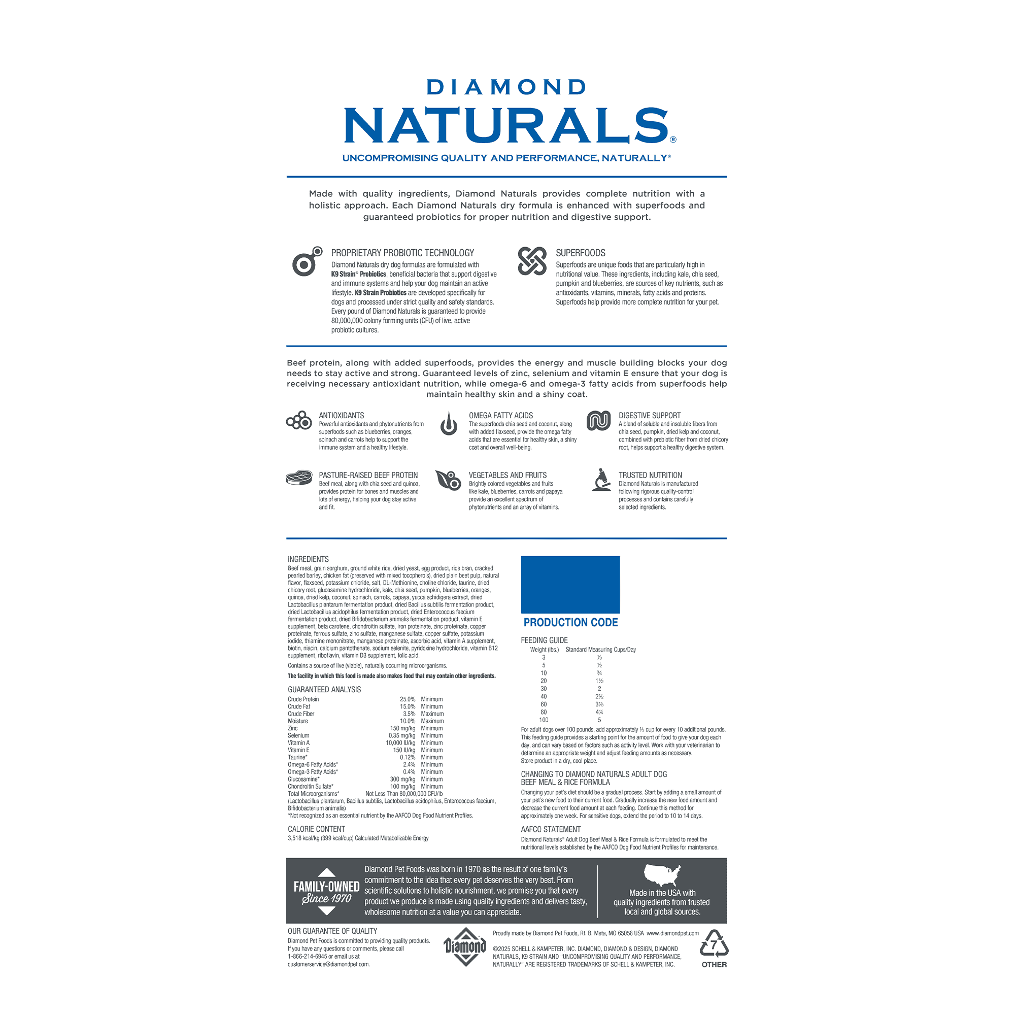 Diamond Naturals® Adult Beef Meal & Rice Formula Dry Dog Food - Image 2