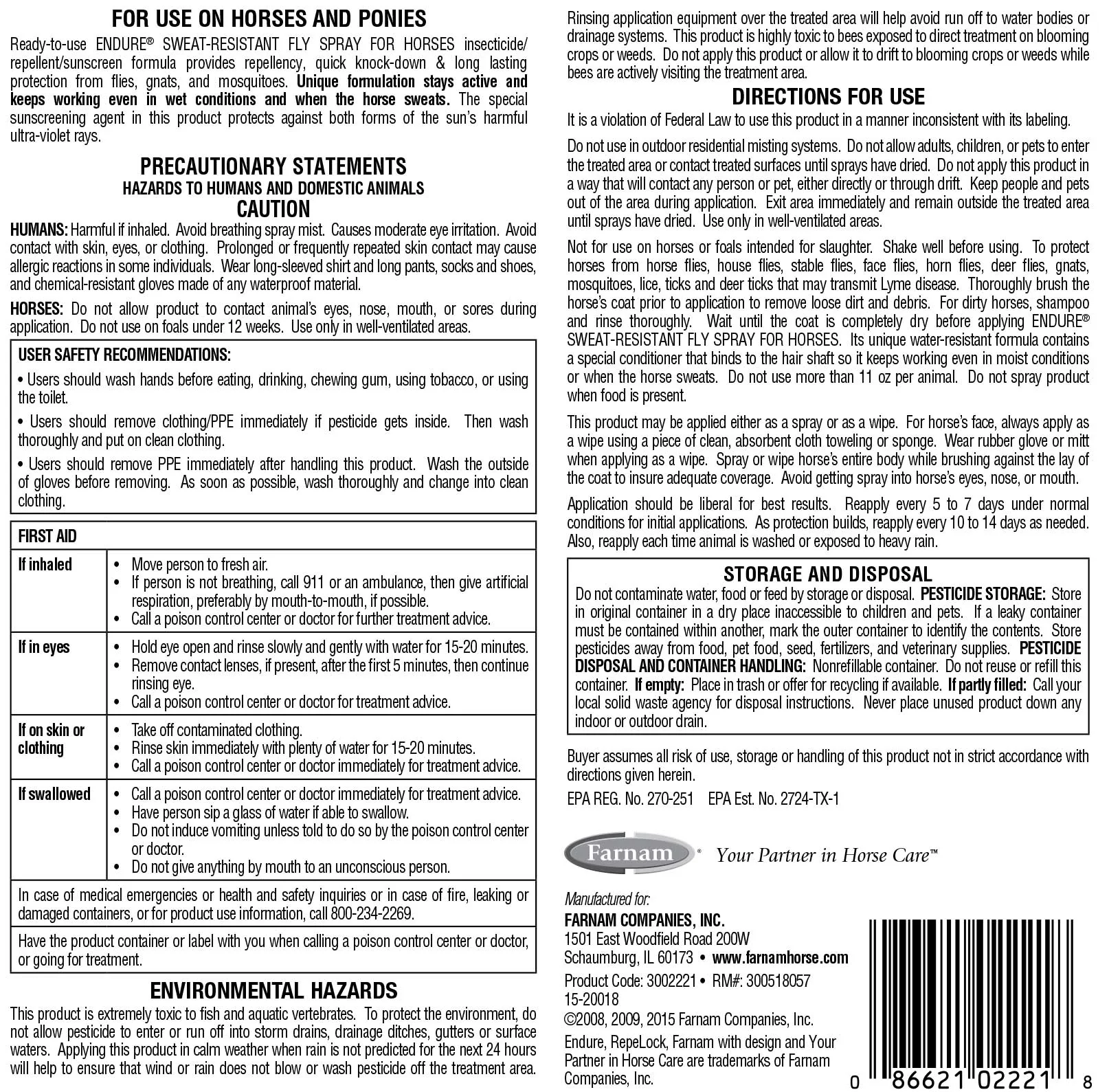 Farnam® Endure® Sweat-Resistant Fly Spray - Image 5