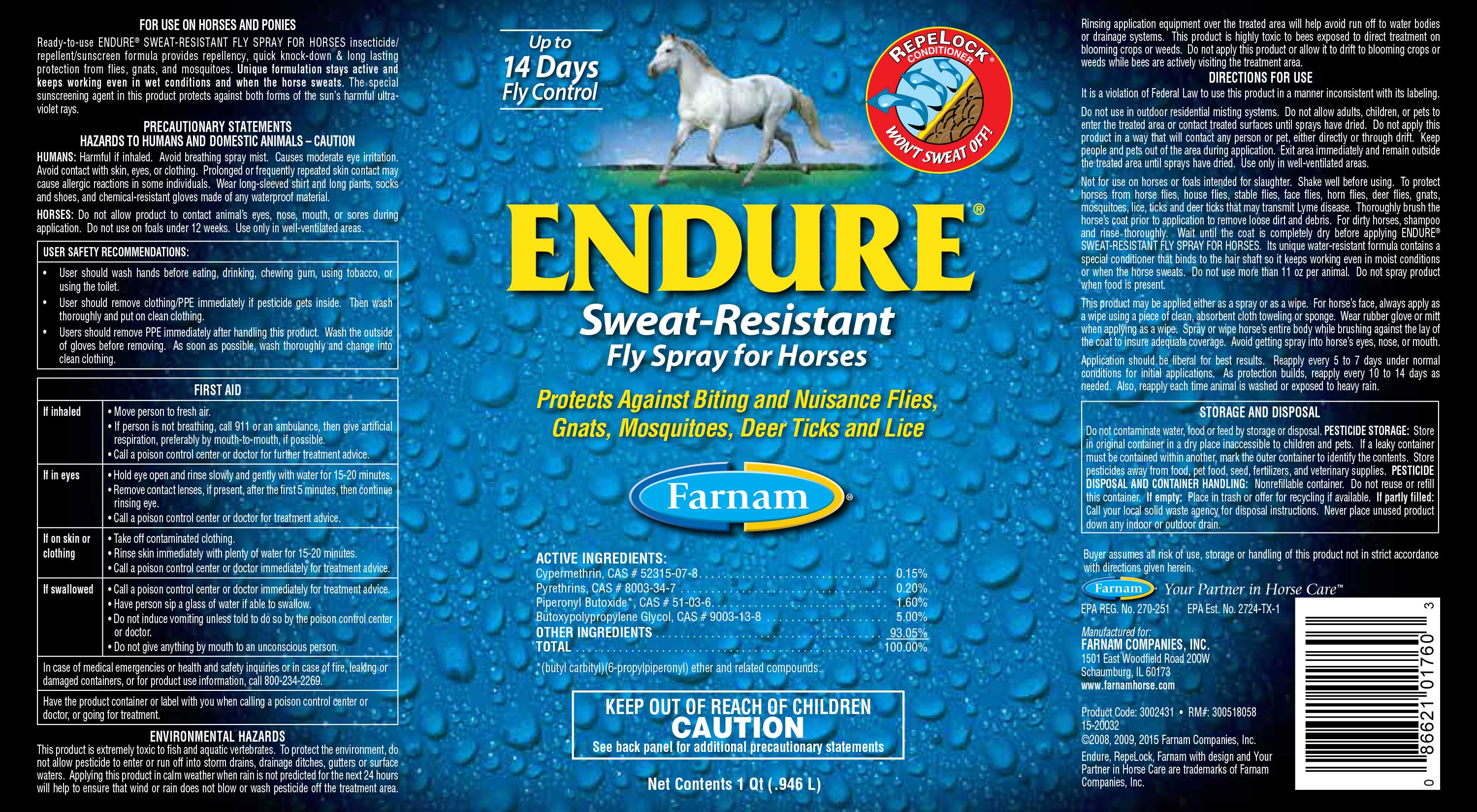 Farnam® Endure® Sweat-Resistant Fly Spray - Image 6