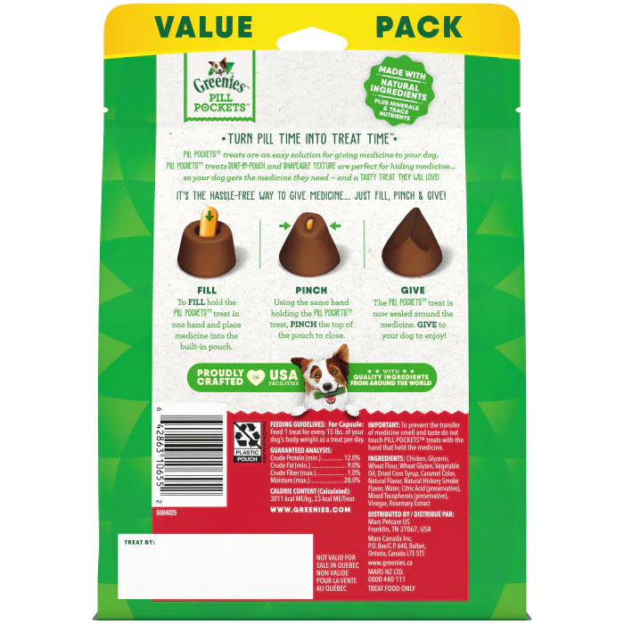 Greenies Pill Pockets for Dogs – Hickory Smoke Flavor, Large Capsule Size (60 Treats, 15.8 oz.) - Image 2