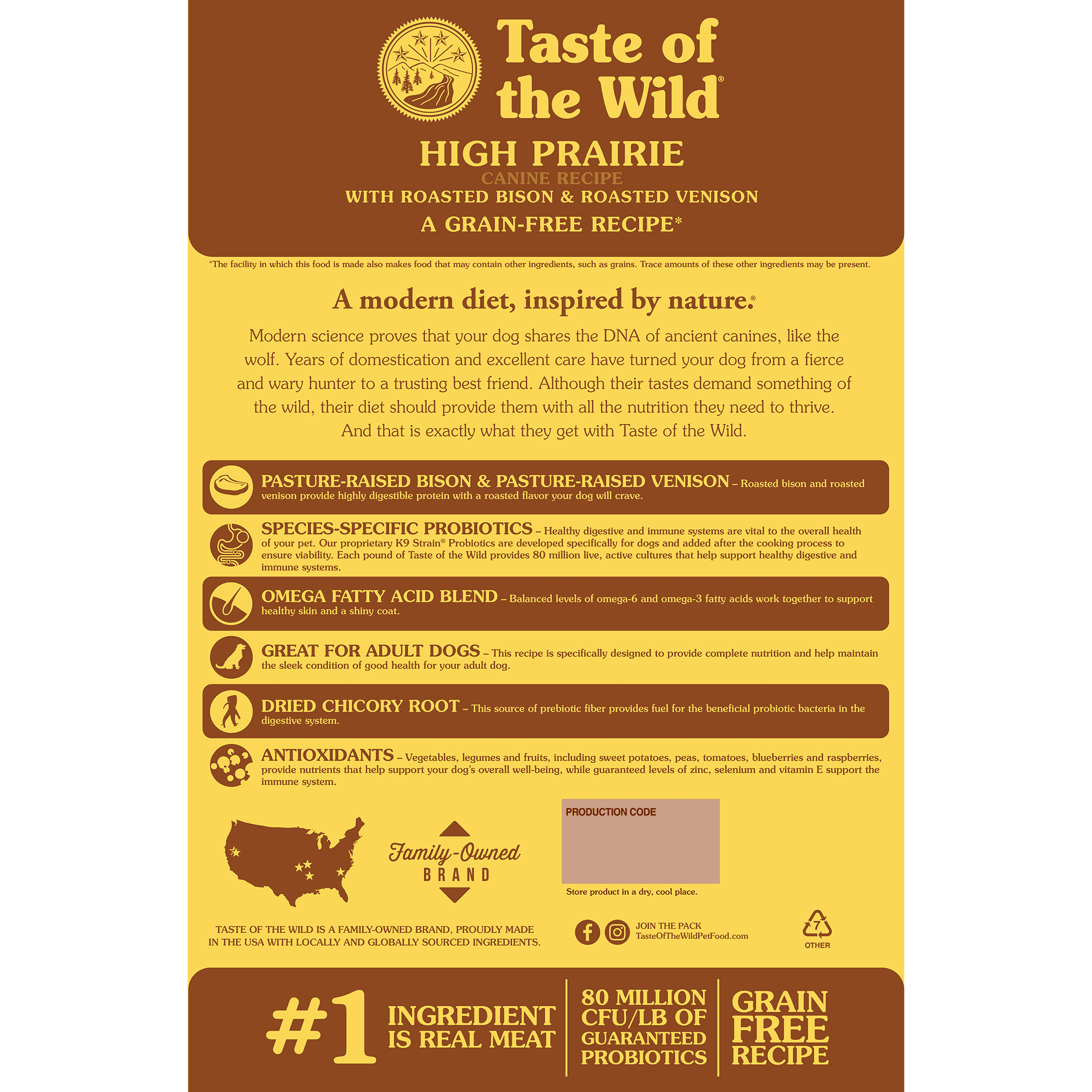 Taste of The Wild High Prairie Canine Formula with Roasted Bison & Roasted Venison Dry Dog Food - Image 2