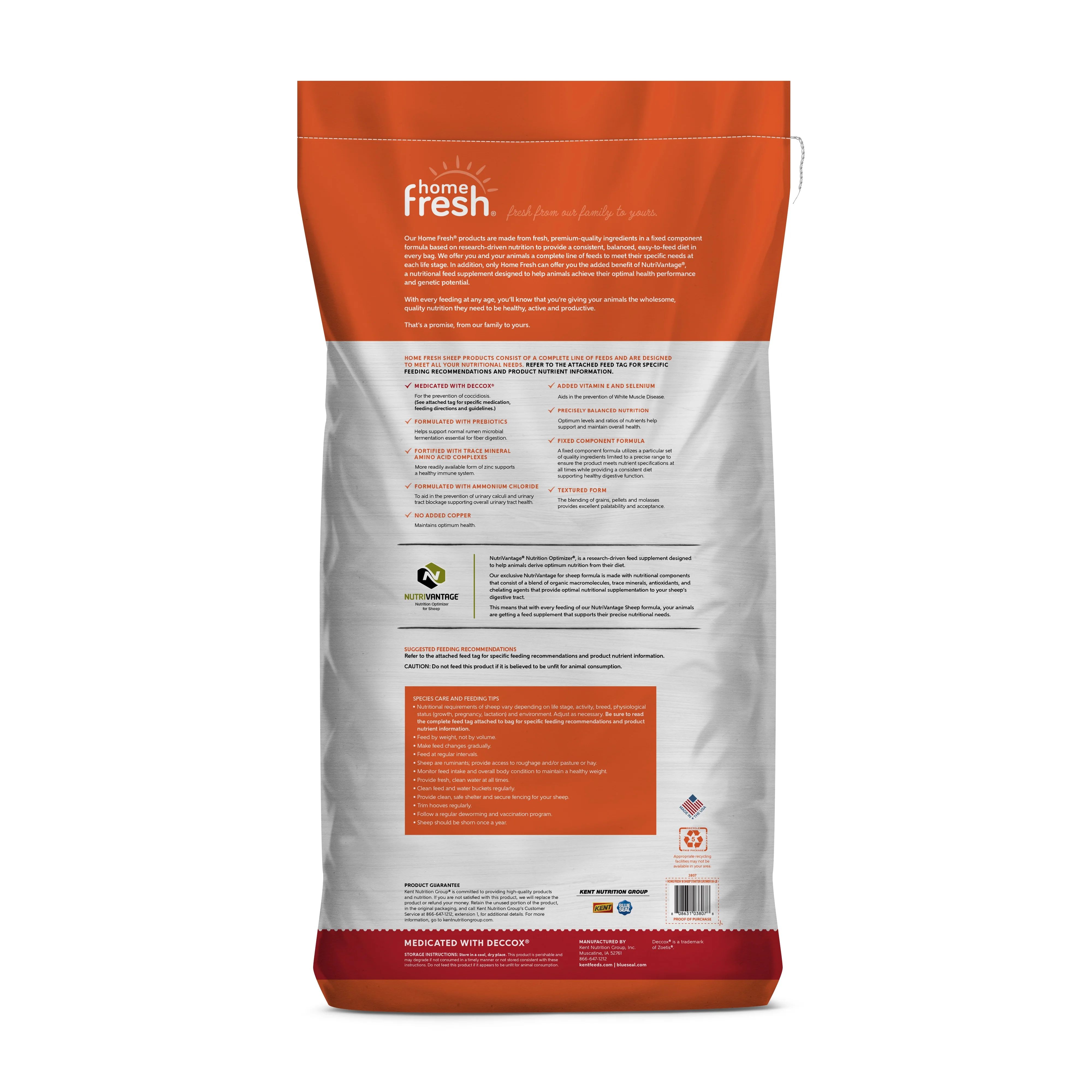 Kent Feeds Home Fresh 18 Sheep Starter Grower 18DQ Medicated - 50 lb. Bag - Image 2