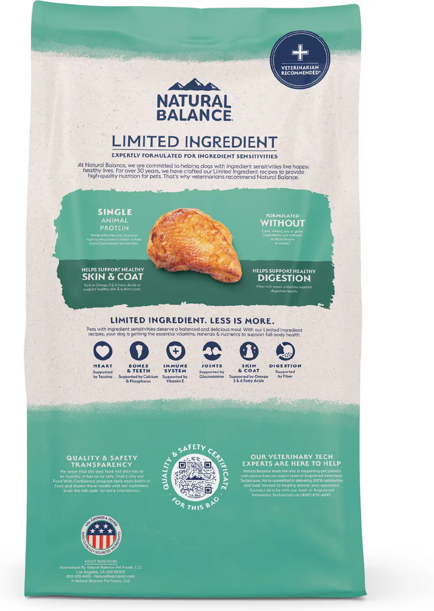 Natural Balance® Limited Ingredient Grain Free Chicken & Sweet Potato Recipe - Image 2