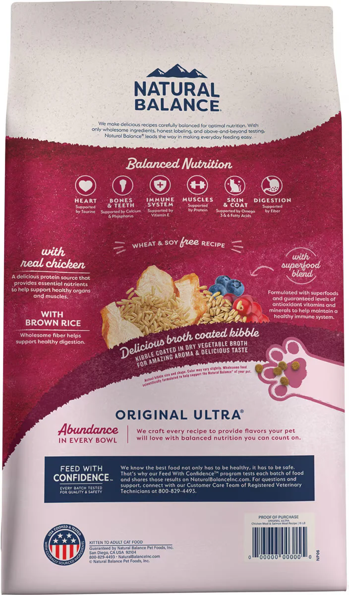 Natural Balance® Original Ultra Chicken Meal & Salmon Meal Formula Dry Cat Food - Image 2