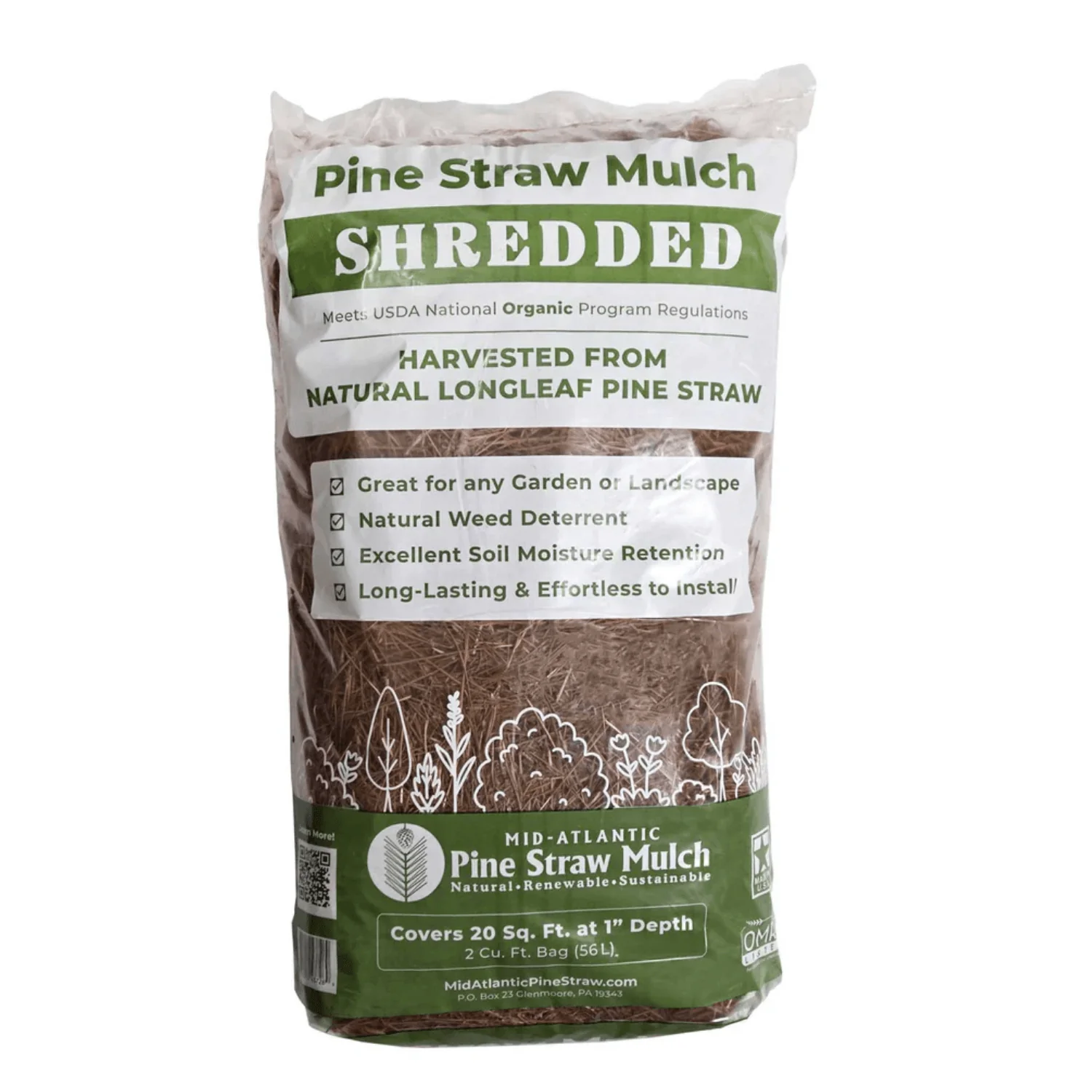 Pine Straw Mulch – 2 Cu. Ft. Bag
