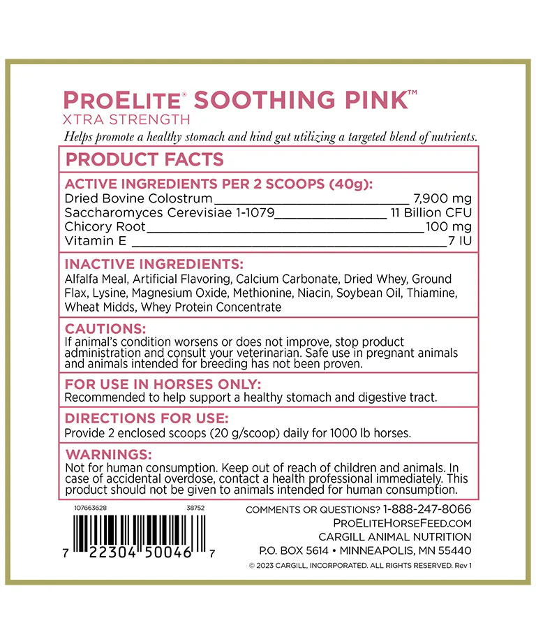 ProElite Soothing Pink Xtra Strength supplement for horses - Image 3