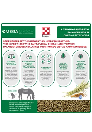 Purina® Omega Match® Ration Balancing Horse Feed - Image 2