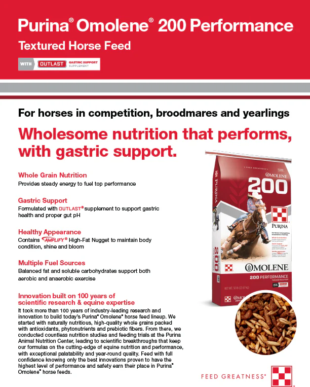 Purina Omolene 200 Performance Horse Feed - Image 4