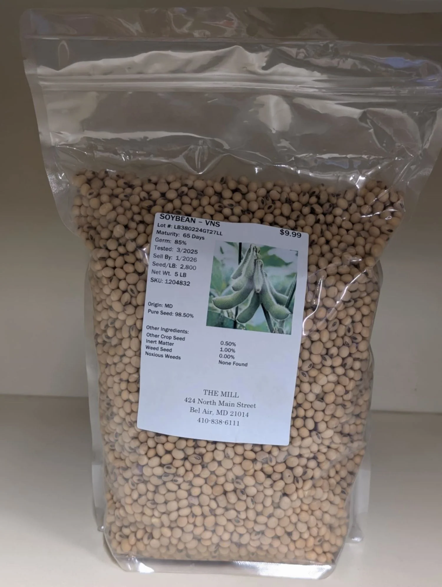 The Mill VNS Soybean Seeds 5lb.