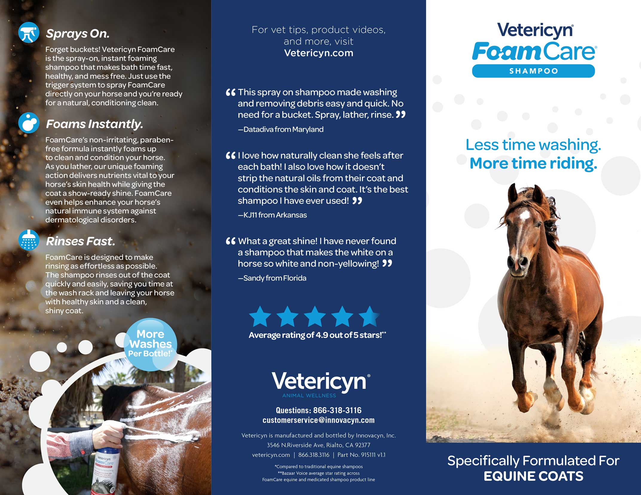 Vetericyn FoamCare Equine Shampoo - Image 4