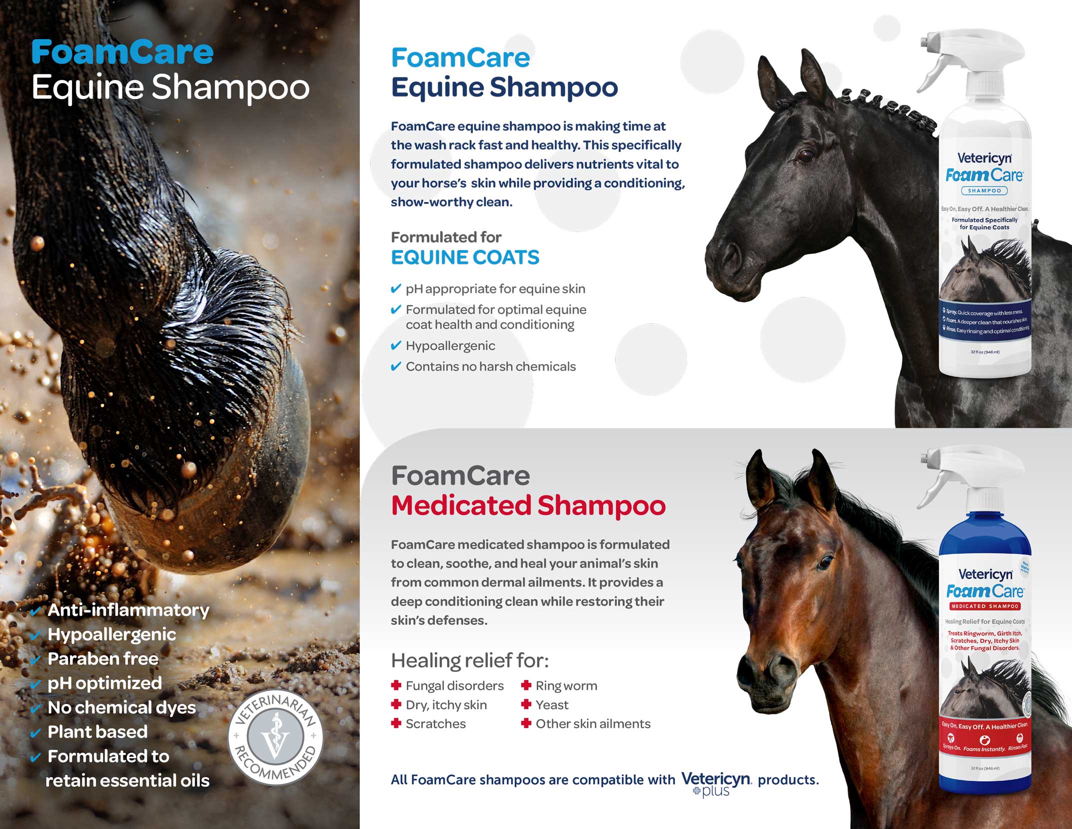 Vetericyn FoamCare Equine Shampoo - Image 5